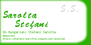 sarolta stefani business card